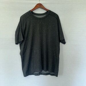 Black and White Speckled Lululemon Short Sleeve Shirt